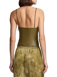 Naylor Appliqué Leather Sleeveless Top