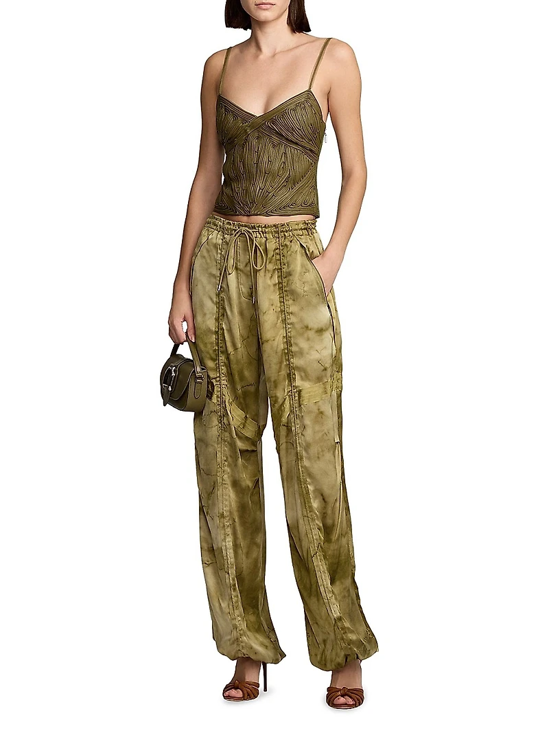 Naylor Appliqué Leather Sleeveless Top