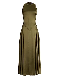 Sienna Satin Sleeveless Midi-Dress