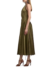 Sienna Satin Sleeveless Midi-Dress