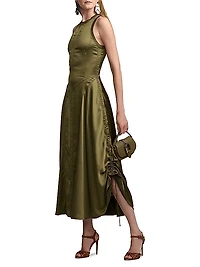 Sienna Satin Sleeveless Midi-Dress