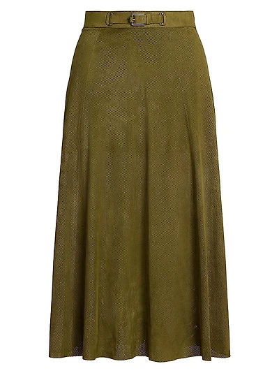 Kensley Suede Midi-Skirt