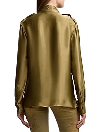 Natalie Metallic Satin Shirt