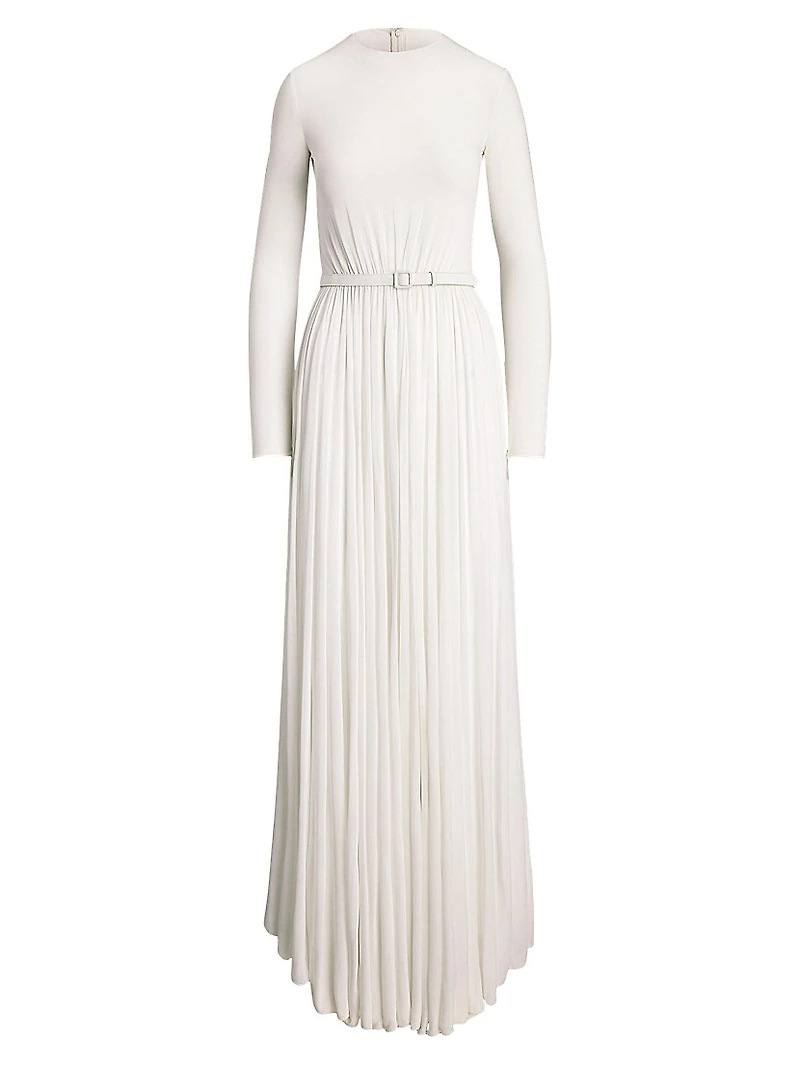 Crêpe Jersey Shirred Maxi Dress