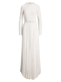 Crêpe Jersey Shirred Maxi Dress