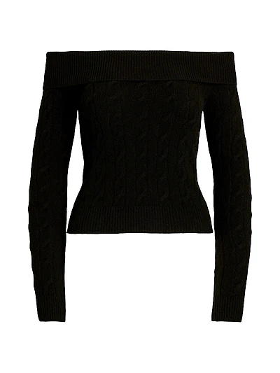 Off-the-Shoulder Cashmere Top