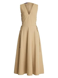 Renna Cotton Sleeveless Midi-Dress