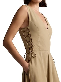 Renna Cotton Sleeveless Midi-Dress