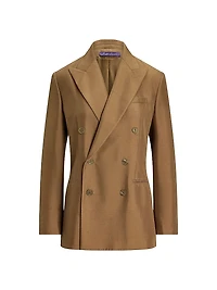 Timothy Satin Double-Breasted Blazer