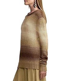 Ombré Linen-Blend Sweater
