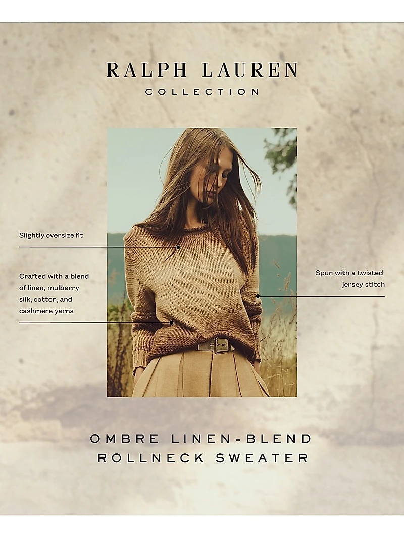 Ombré Linen-Blend Sweater