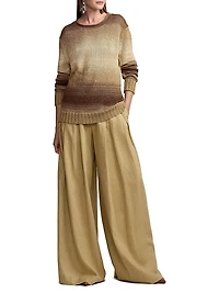 Ombré Linen-Blend Sweater