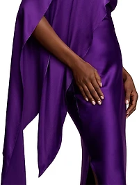 Lizzie Satin One-Shoulder Gown