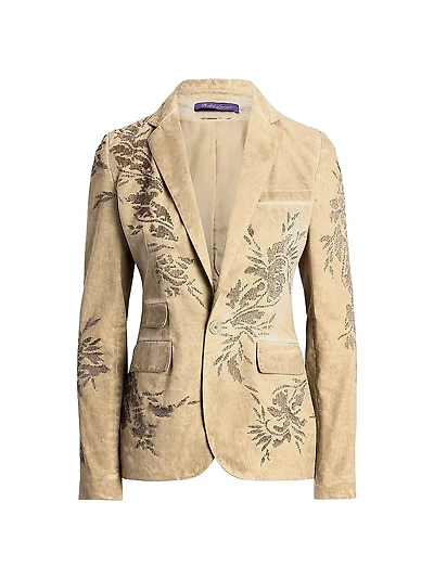 Parker Embellished Cotton Chino Jacket