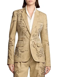 Parker Embellished Cotton Chino Jacket