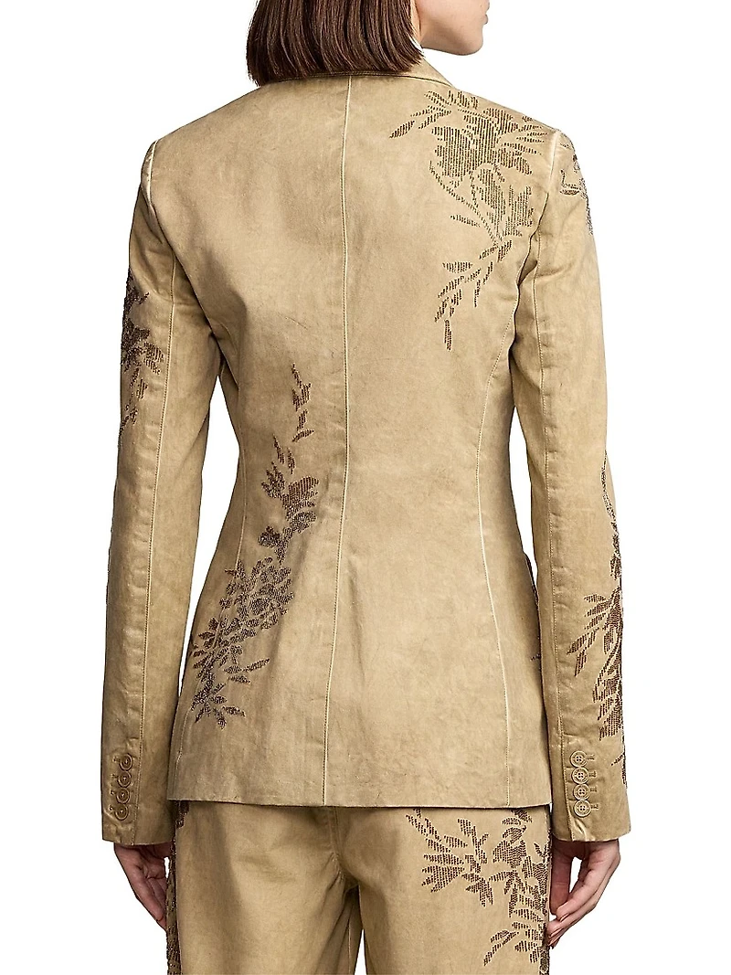 Parker Embellished Cotton Chino Jacket