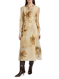Aniyah Floral Silk Gauze Day Dress