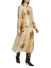 Aniyah Floral Silk Gauze Day Dress