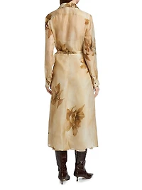 Aniyah Floral Silk Gauze Day Dress