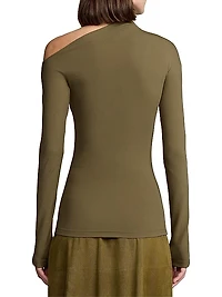 Fluid Jersey One-Shoulder Top
