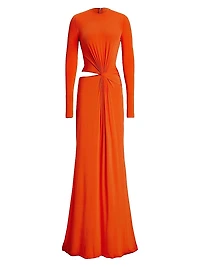 Twist Cut-Out Jersey Gown