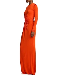 Twist Cut-Out Jersey Gown