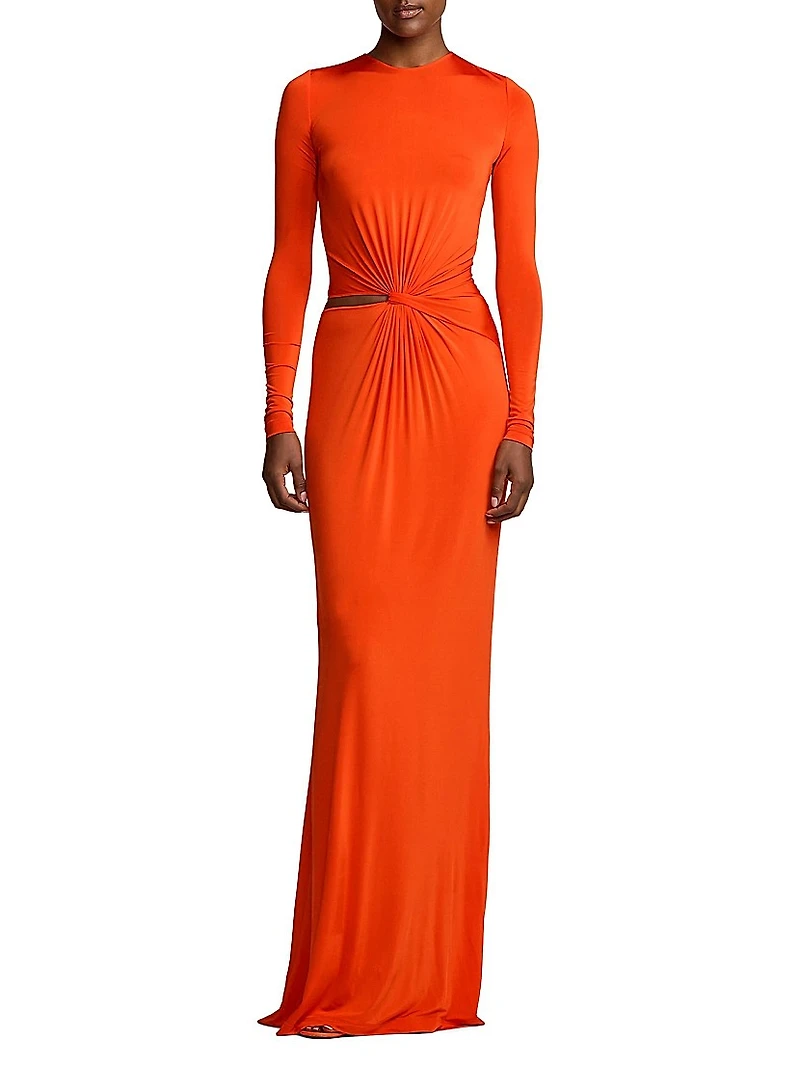 Twist Cut-Out Jersey Gown