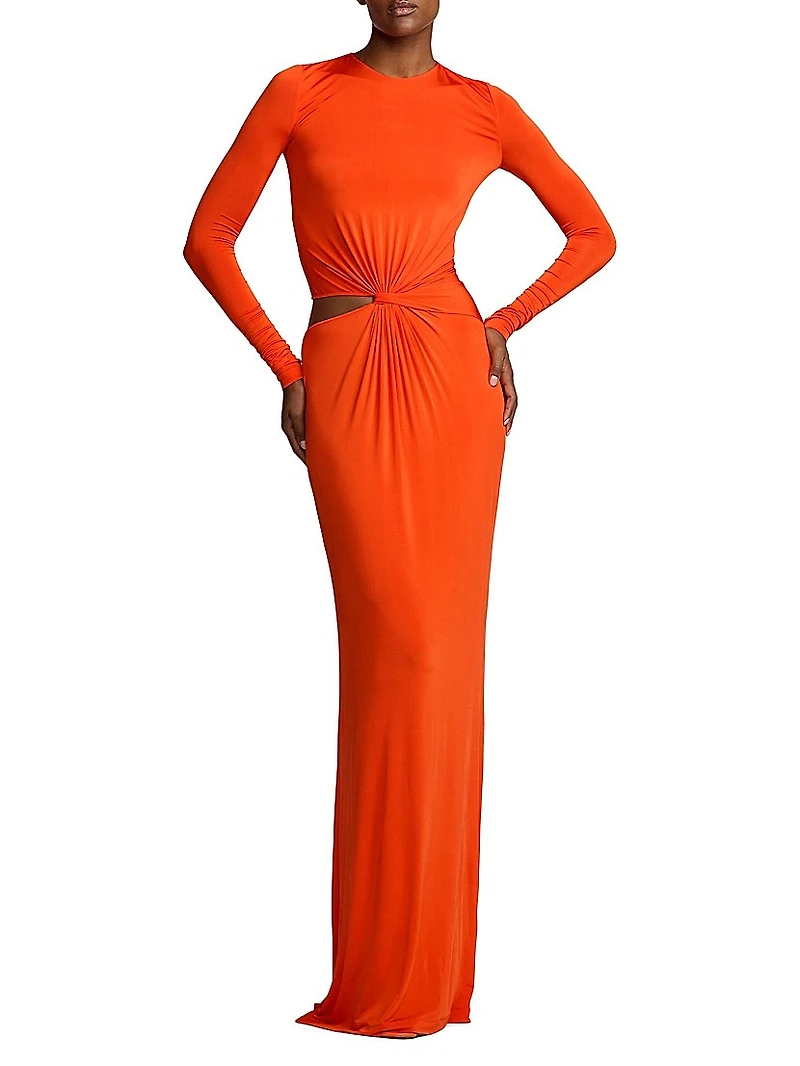 Twist Cut-Out Jersey Gown