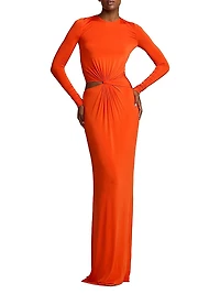 Twist Cut-Out Jersey Gown