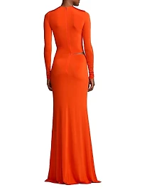 Twist Cut-Out Jersey Gown