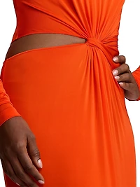 Twist Cut-Out Jersey Gown