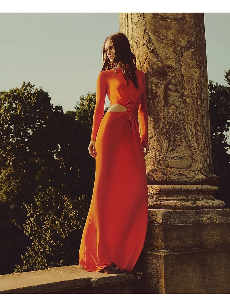 Twist Cut-Out Jersey Gown