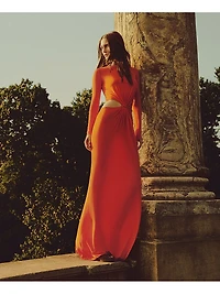 Twist Cut-Out Jersey Gown