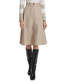 Cennare Cotton Knee-Length Skirt