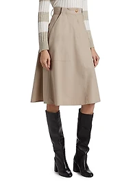Cennare Cotton Knee-Length Skirt