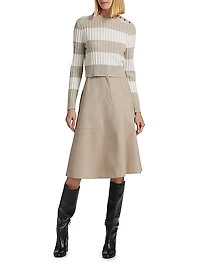 Cennare Cotton Knee-Length Skirt