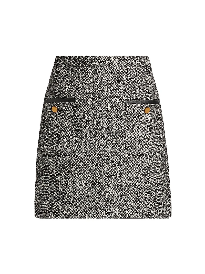 Cosa Wool-Blend Tweed Miniskirt