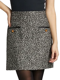 Cosa Wool-Blend Tweed Miniskirt