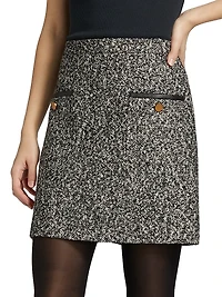 Cosa Wool-Blend Tweed Miniskirt