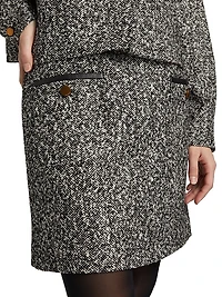 Cosa Wool-Blend Tweed Miniskirt