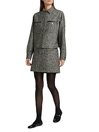 Cosa Wool-Blend Tweed Miniskirt