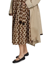 Amati Abstract Cotton Tie-Waist Midi-Dress