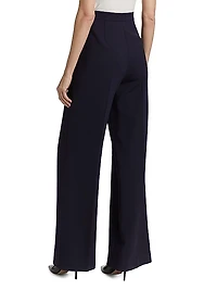 Polonia Stretch-Wool Wide-Leg Pants