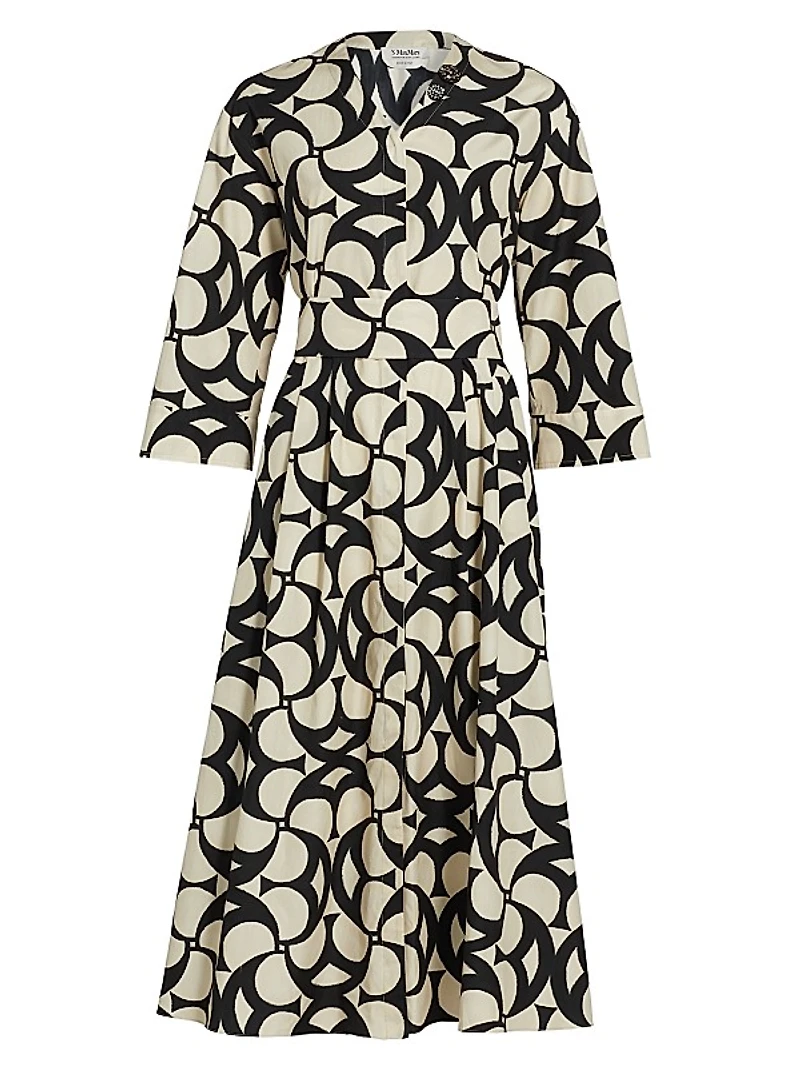 Alice Abstract Cotton Midi-Dress
