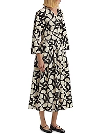 Alice Abstract Cotton Midi-Dress