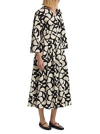 Alice Abstract Cotton Midi-Dress