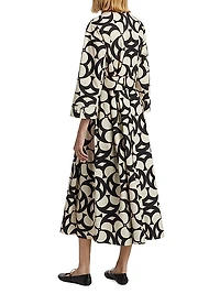 Alice Abstract Cotton Midi-Dress