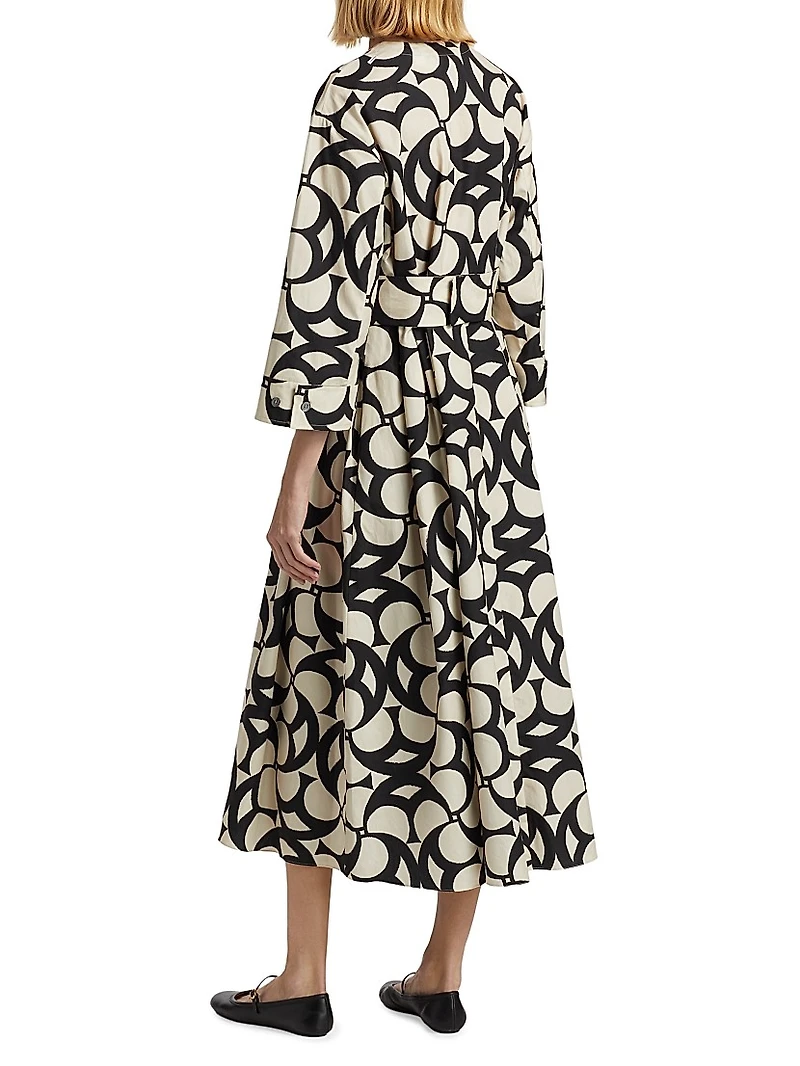 Alice Abstract Cotton Midi-Dress