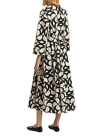Alice Abstract Cotton Midi-Dress