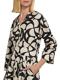 Alice Abstract Cotton Midi-Dress